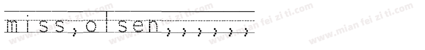 miss olsen字体转换